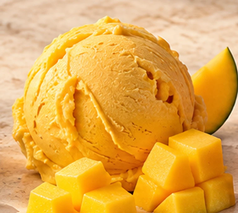 Mango Turkish ice cream