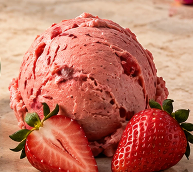 Strawberry Turkish ice cream