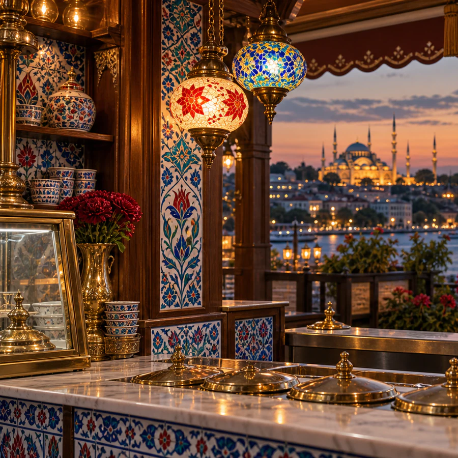 Turkish mosaic lamps